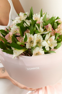 Букет 9 нежных альстромерий