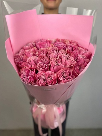 Букет 25 Пионовидных Ярких Роз Эквадор