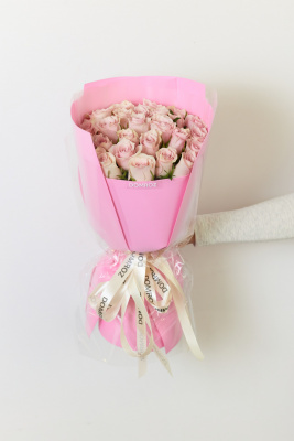 Букет 25 роз Кения нежно-розовых купить с доставкой в Набережных Челнах