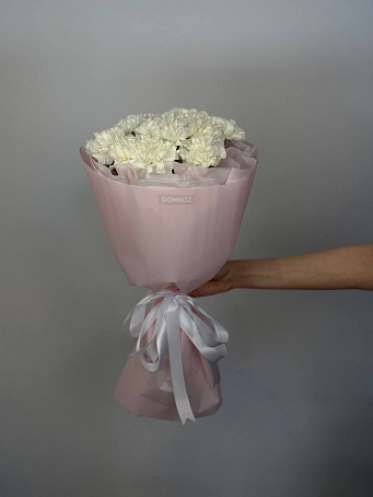 Букет 15 белых диантусов