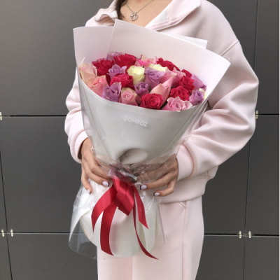 Букет 35 роз Кения микс
