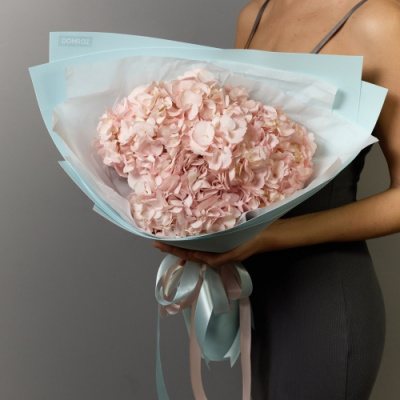 Букет 3 гортензии розовые