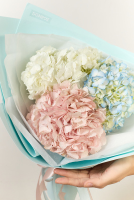 Пастельный микс из 3 гортензий купить с доставкой в Набережных Челнах